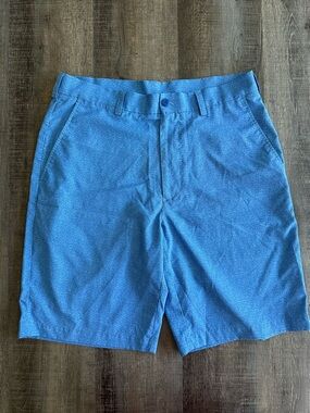 PGA Tour Light Blue Flat Front Performance Golf Shorts 32 Athleisure